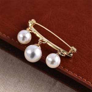 Broche Vintage de Perlas en Oro y Plata