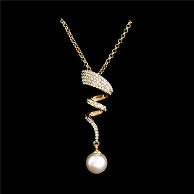Conjunto Collar + Pendientes Clásicos de Perlas en Oro