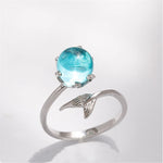 Anillo Ajustable Cola de Sirena en Plata 925